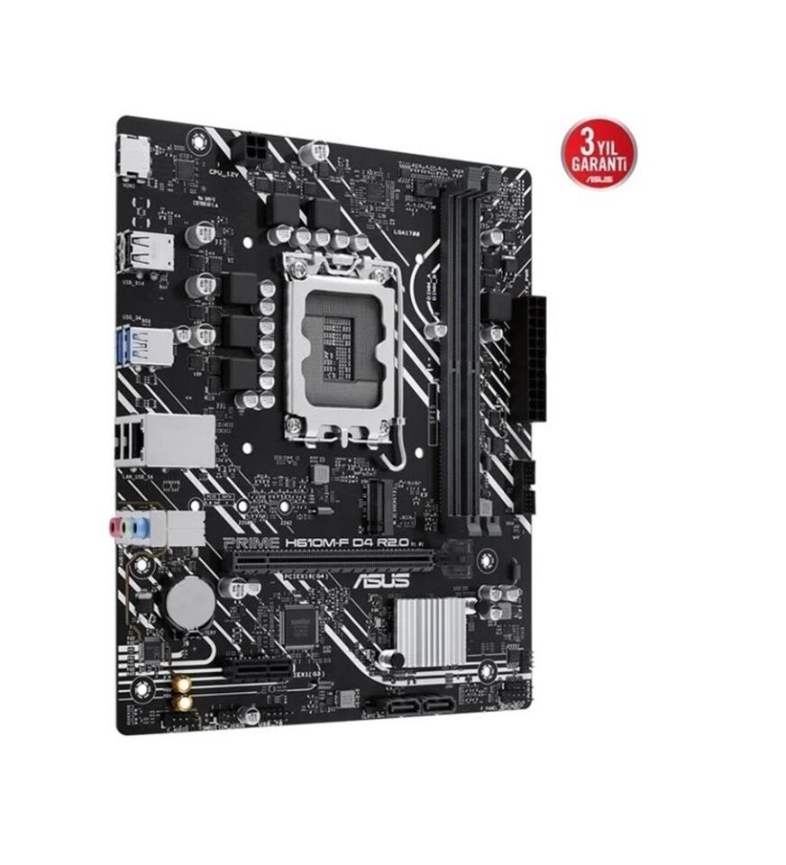 Asus Prime H610M-F D4 R2.0 3200MHz DDR4 Soket 1700 M.2 HDMI mATX Anakart
