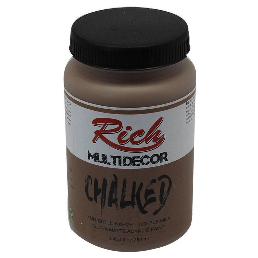 Rich Akrilik Boya Multi Decor Chalked 250 CC Sütlü Kahve 4584