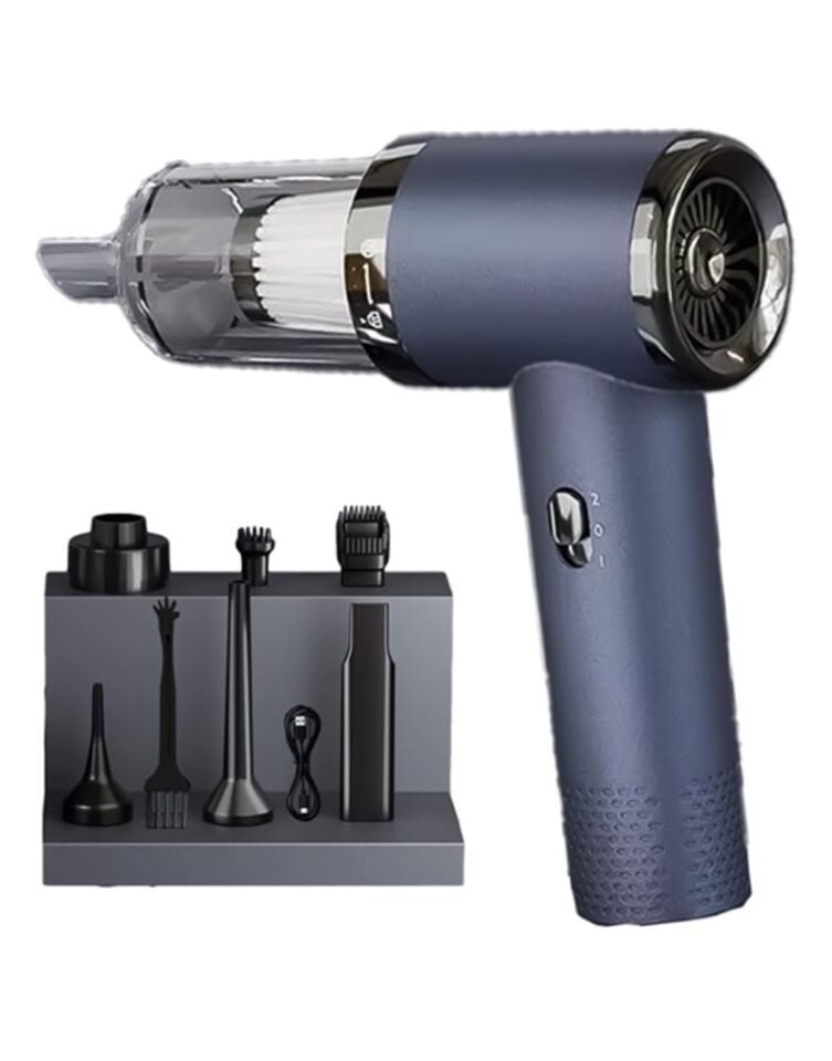 Enkado Raca Vacuum  Mavi  Şarjlı 2 Kademeli 12.000 Pa Çekme ve Üflemeli El Araç Süpürgesi