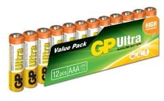 Gp R03 AAA Boy Ultra Alkalin İnce Kalem Pil 12'li Paket GP24AU-VS12