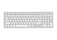 Everest KB-80W Beyaz-Gümüş 2.4Ghz Ultra İnce Q Mac-Win-Android-Ios Uyumlu Kablosuz Klavye