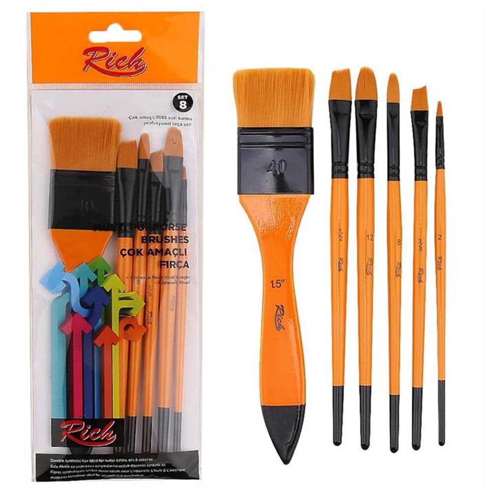 Rich Zemin Fırça Karma Set 6 Lı set 8