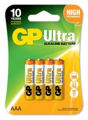 Gp R03 AAA Boy Ultra Alkalin İnce Kalem Pil 4'lü Paket GP24AUMB-U4