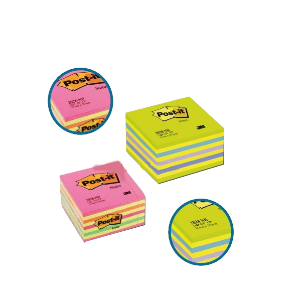 Post-it Yapışkanlı Not Kağıdı Küp Gökkuşağı 450 YP 76x76 Yeşil Tonları 2028-NB