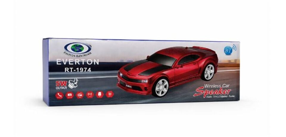 EVERTON RT-1974  Kırmızı Arabalı  Bluetooth Fm-Usb-Tf-Aux Şarjlı Nostaljik Radyo