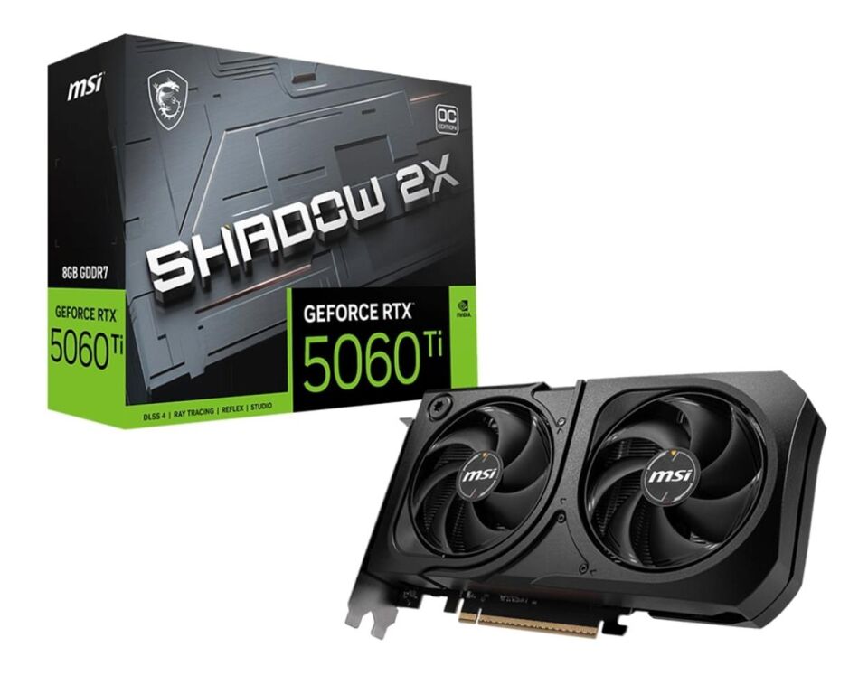 Msi GeForce RTX5060TI 8G Shadow 2X OC PLUS GDDR7 128Bit DX12 Gaming (Oyuncu) Ekran Kartı