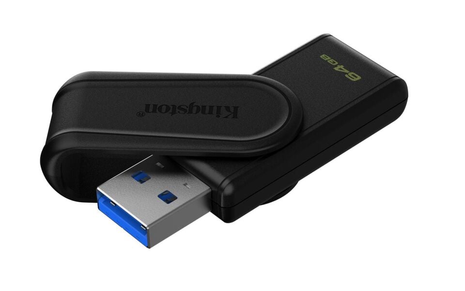 Kingston DTXS-64GB 64GB Portable USB 3.2 Gen1 DataTraveler ExodiaS (Black-Black) Flash Bellek