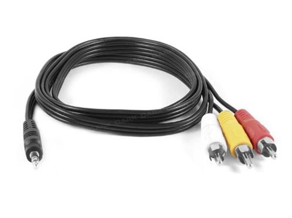 Dark''DK-CB-VCOMX35'' 1 Metre 3.5 mm - Kompozit RCA Video ve Ses Kablosu