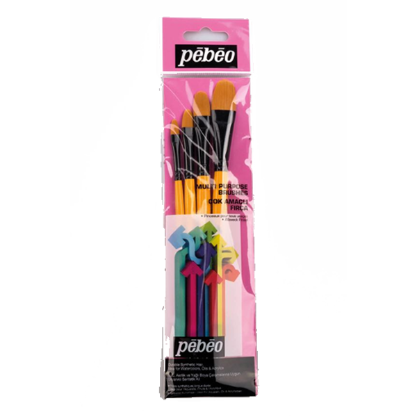 Pebeo Fırça Seti Kedi Dili No:1/4-3/8-1/2-5/8 4 LÜ SET-11