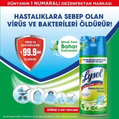 Lysol Dezenfektan Sprey Bahar Ferahlığı Yüzeyler İçin 400 ml
