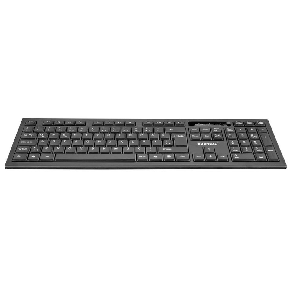 Everest KB-951U Siyah USB Bilek Destekli Q Standart Ofis Klavye