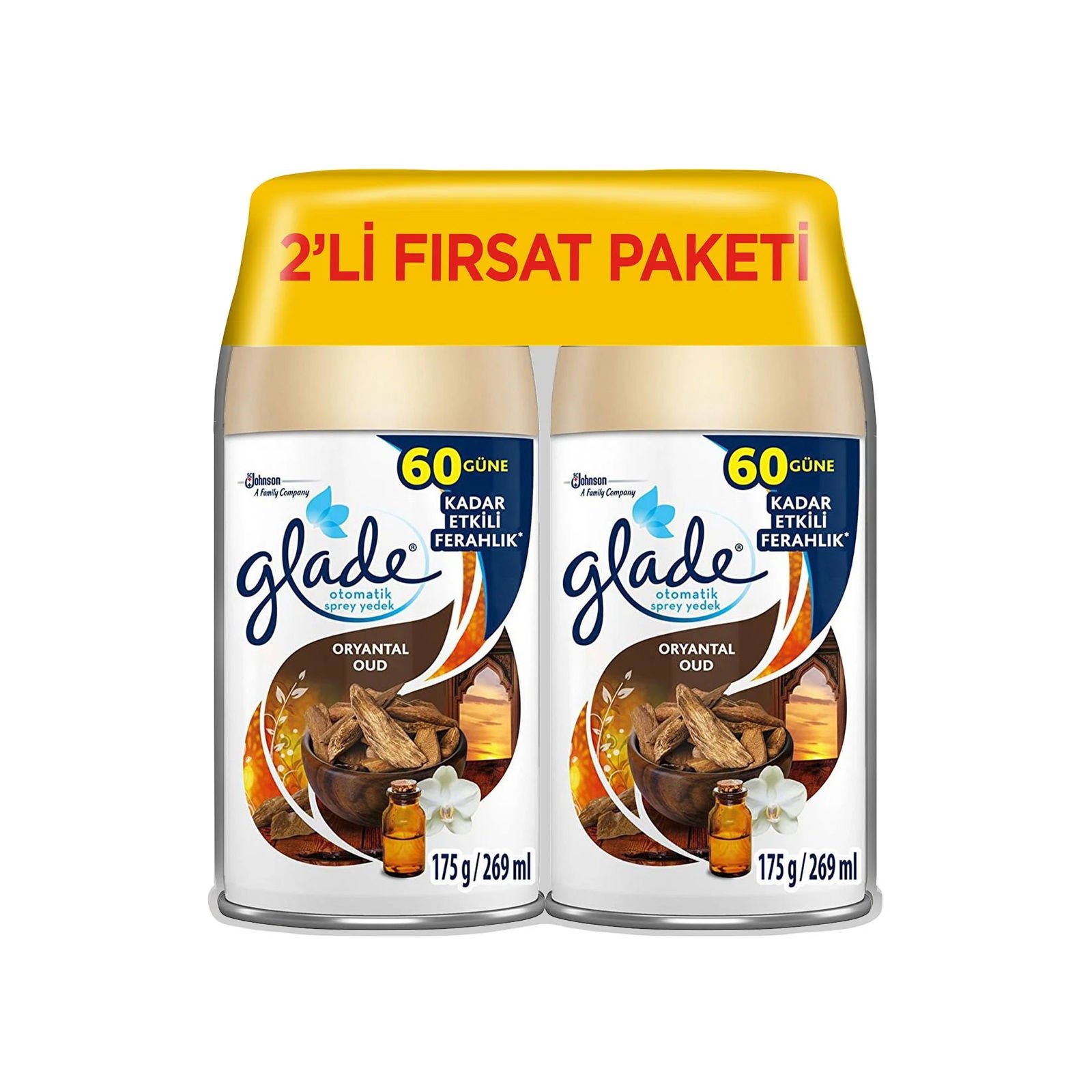 Glade Otomatik Sprey 2'li Yedek Temiz Oryantal Oud 269 ml