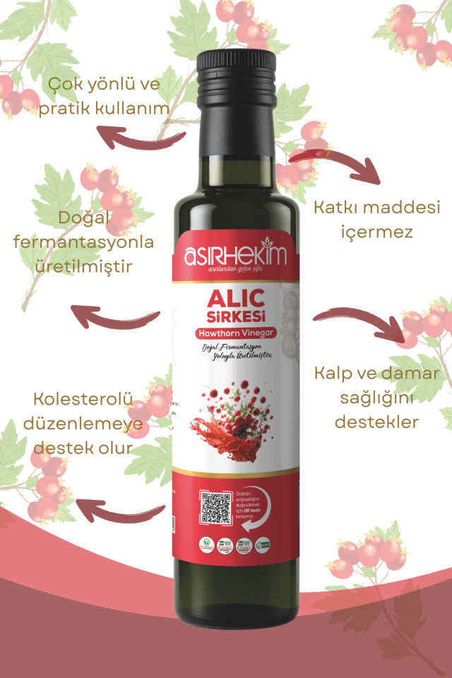 Asır Hekim Doğal Alıç Sirkesi 500 ml