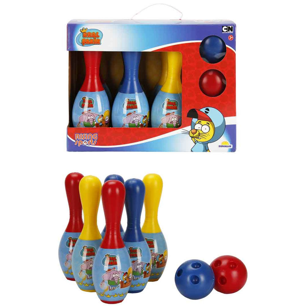 Sunman Bowling Set 6 Labut/2 Top Kral Şakir Kutulu Sun-s00004156