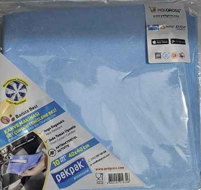 PEKPAK Kahve Makinesi Süt Çubuğu Mikrofiber Temizleme Bezi 40x40 cm 10 Adet
