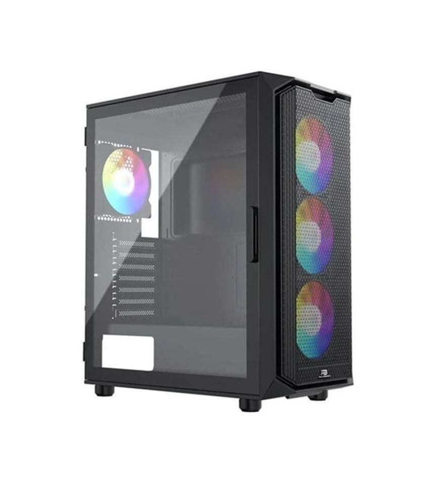 PowerBoost PB-P521B 750w 80+ Bronze USB 3.0 ATX Mesh RGB fan siyah Kasa
