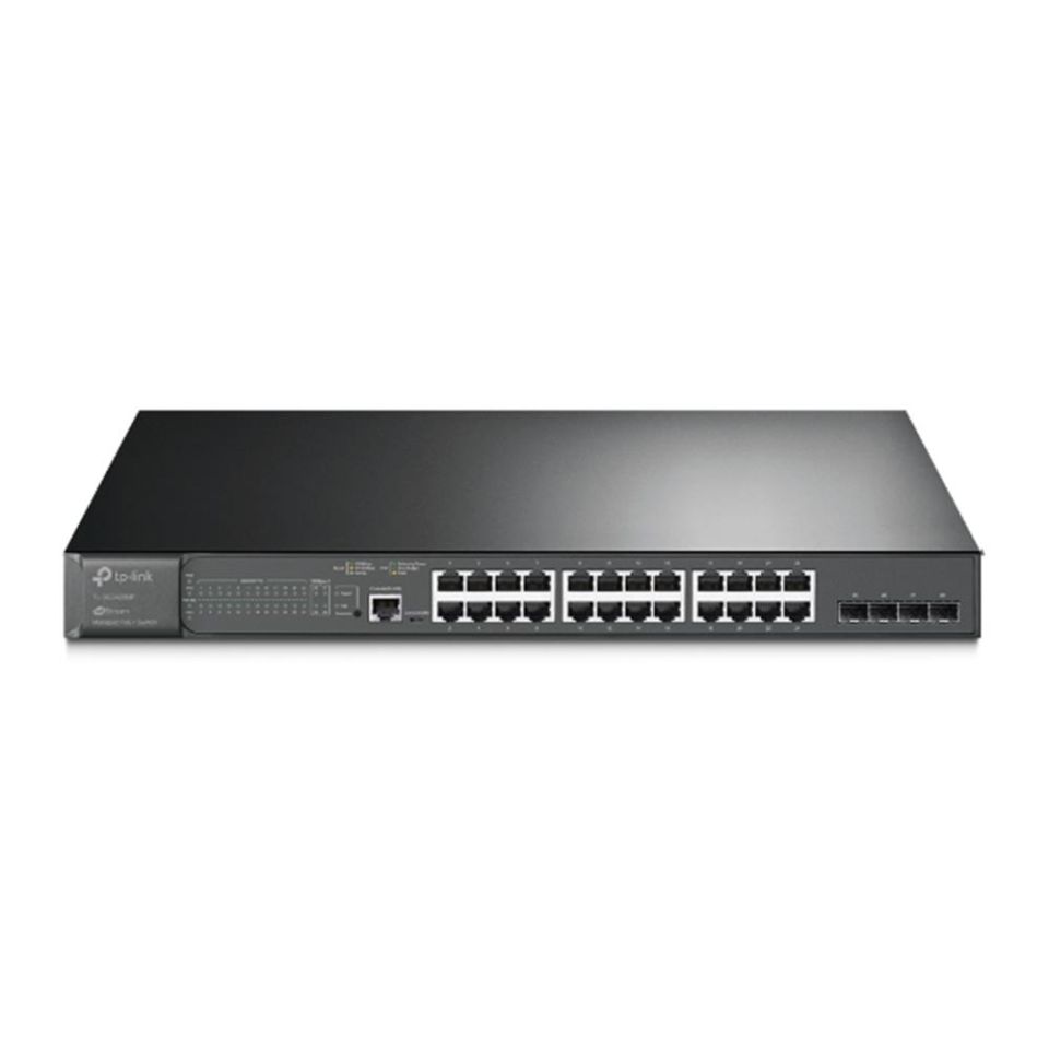 Tp-Link TL-SG3428XMP 24 Port 10-100-1000 Poe+ Switch 4 Port 10GE SFP L2 Çelik Kasa Rack Mount