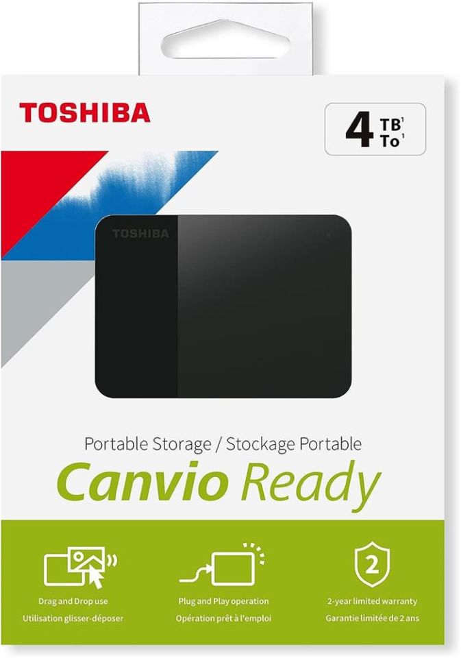 Toshiba 4TB Canvio Ready 2.5'' Gen1 Siyah HDTP340EK3CA Harici Harddisk