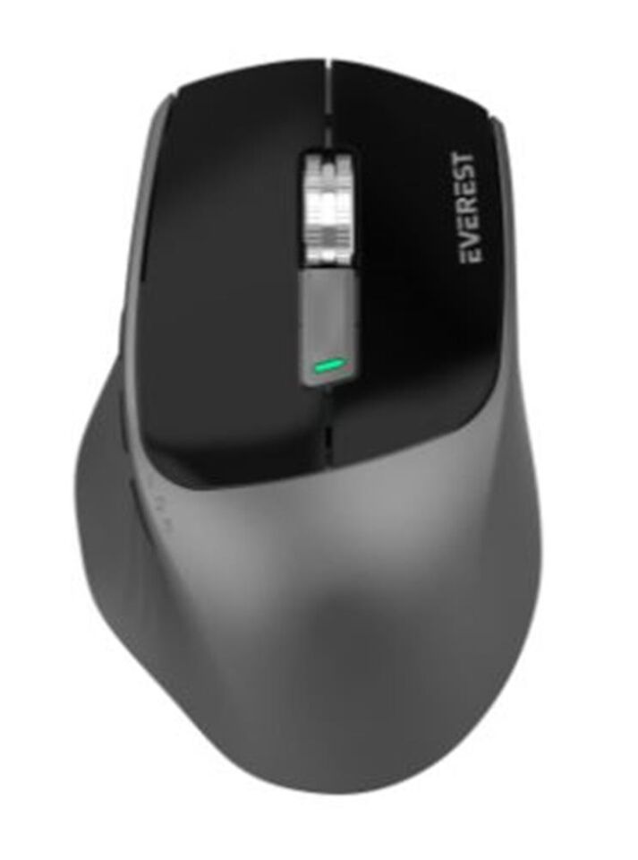 Everest SM-BT24 Usb Metalik Siyah 2in1 Bluetooth ve 2.4GHz Kablosuz Mouse