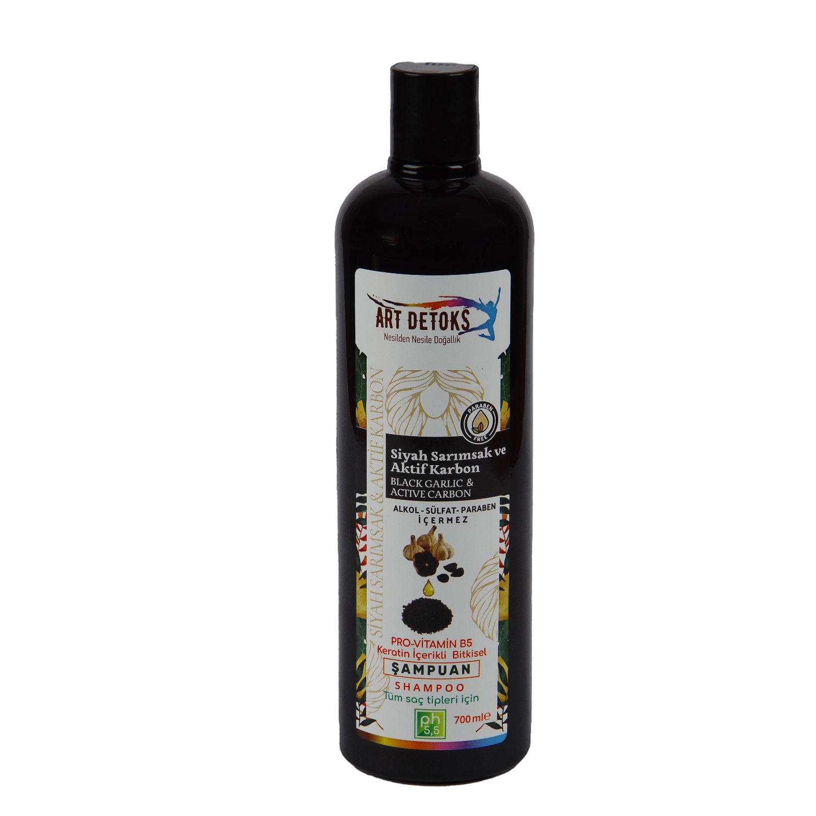 Art Detoks Aktif Karbon Siyah Sarımsak Şampuanı 700 ML