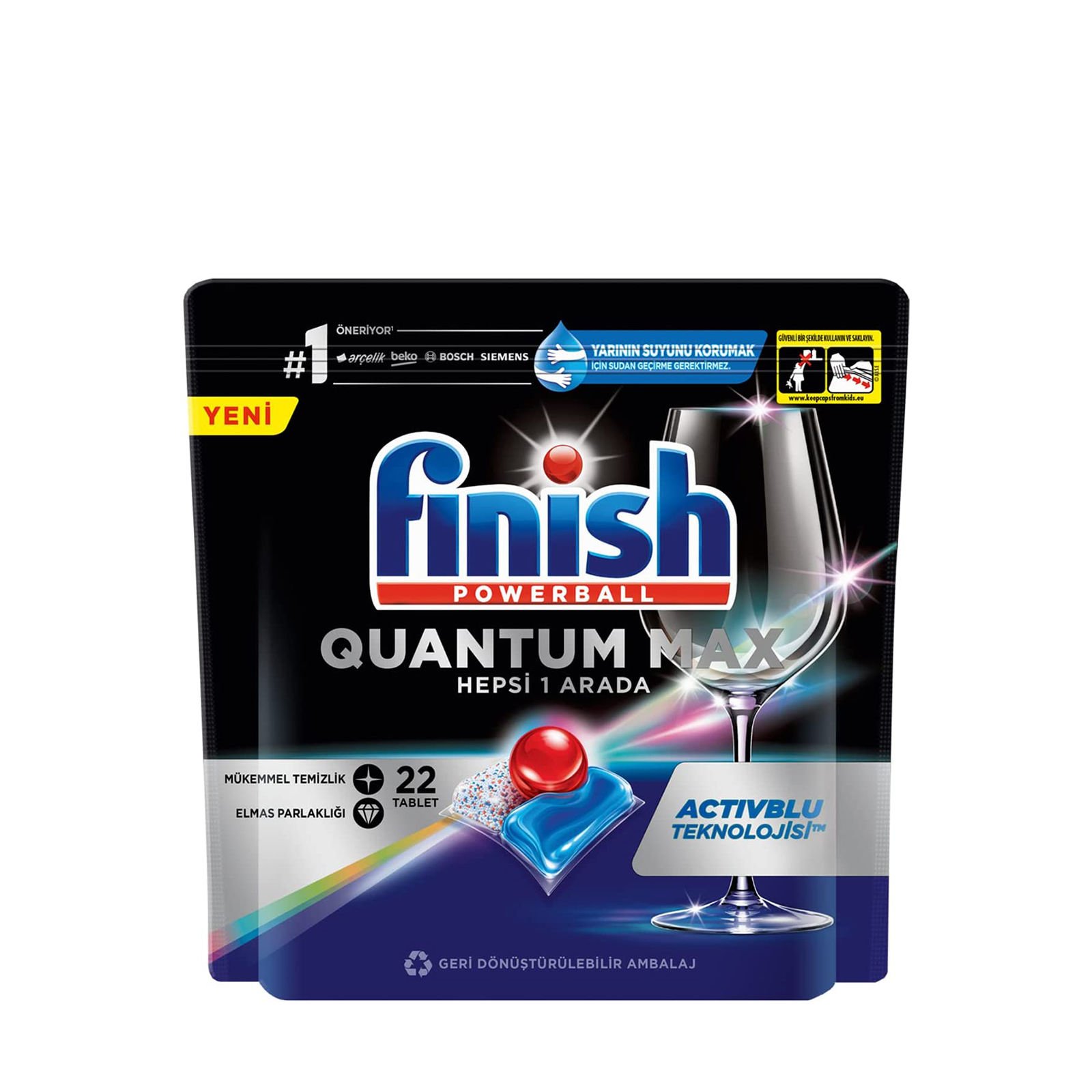 Finish Quantum Max 22 Kapsül Bulaşık Makinesi Tableti