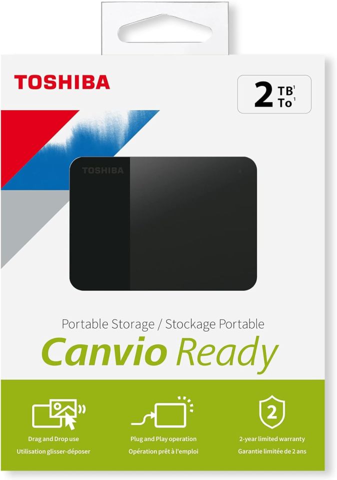 Toshiba 2TB Canvio Ready 2.5'' HDTP320EK3AA USB 3.2 Gen1 Siyah Harici Harddisk
