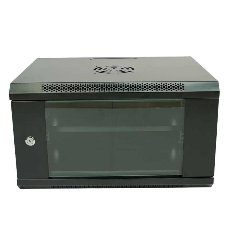 Racksan ML-6407S 7U Duvar Tipi Kabinet (350-530-400) Raf+Fan+Priz