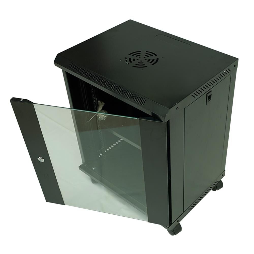 Racksan ML-6412S 12U Duvar Tipi Kabinet (600-530-400) Raf+Fan+Priz