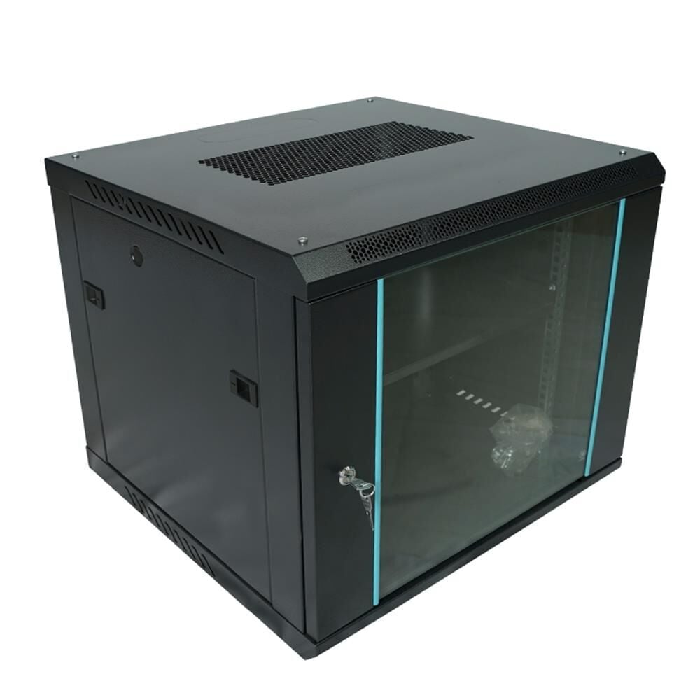 Racksan MT-6609S 9U Duvar Tipi Kabinet (500-600-600) Raf+Fan+Priz