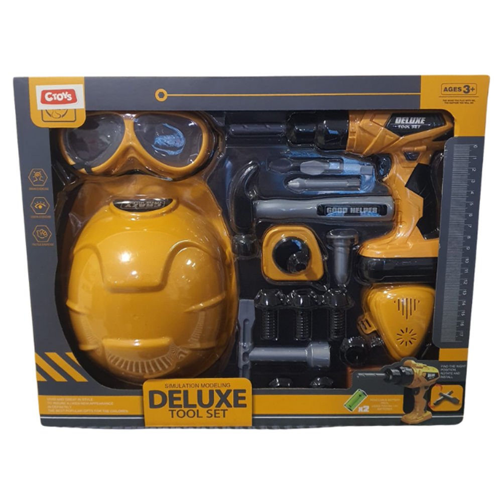 Ctoy Oyuncak Pilli Baretli Tamir Seti Deluxe CTOY-HB3299-16