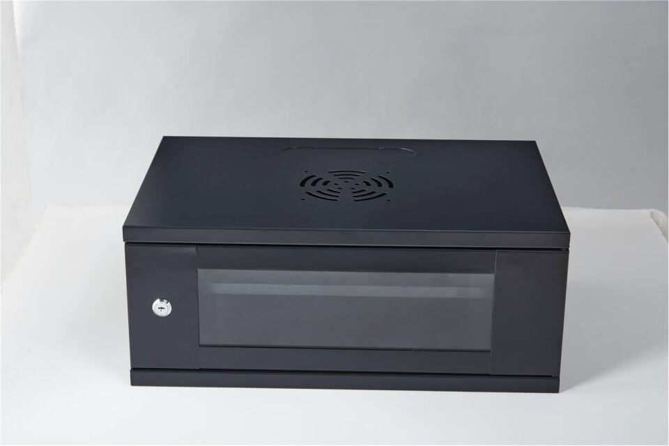 Racksan SE-6407S 7U Duvar Tipi Kabinet (350-530-400) Raf+Fan+Priz