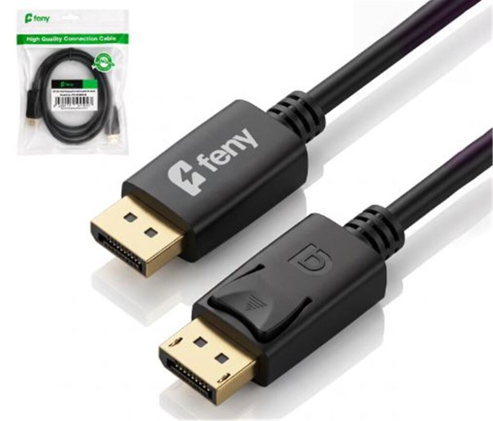 Feny FN-DS4K03 Displayport V1.2 M-M 4K@60Hz 2K@165Hz Altın Kaplama 3m Kablo