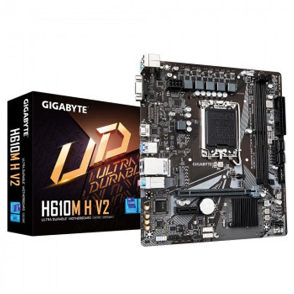 Gigabyte H610M H  Ddr5 5600mhz Nvme Hdmi Vga 1700P Matx Anakart