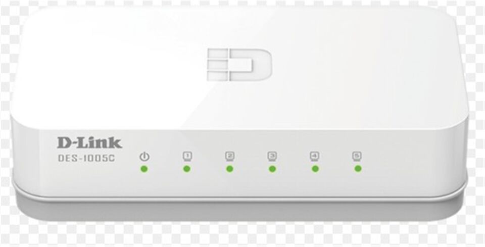 D-Link DES-1005C-E 5 Port 100Mbps Plastik Kasa Masaüstü Ethernet Switch