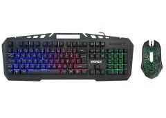 Everest KMX-99 Siyah Usb Gökkuşağı Zemin Aydınlatmalı Q Oyuncu Klavye + Mouse Set