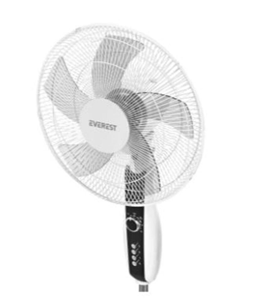 Everest FAN11 CoolAir Beyaz 16'' Maks 50W 5 Kanat 3 Kademe 1200RPM Zaman Ayarlı Vantilatör- Pervanesi