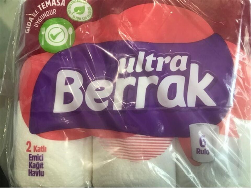 Berrak 501443 2 Katlı 6x4 24 Rulo Havlu Kağıt Ultra