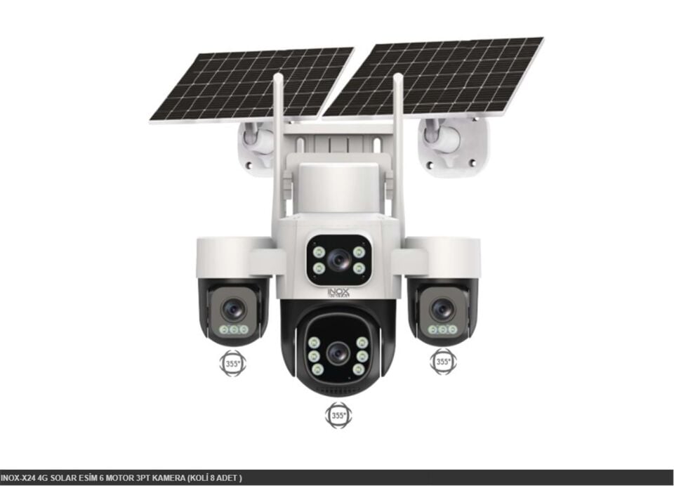 INOX-X24 4G SOLAR ESİM 6 MOTOR 3PT KAMERA