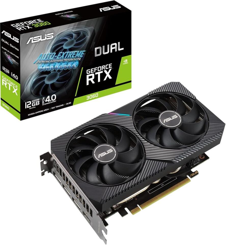 Asus GeForce DUAL-RTX3060-O12G-V2 12GB GDDR6 128Bit DX12 Ekran Kartı