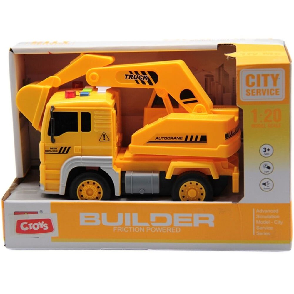 Ctoy Sesli Ve Pilli Kamyonlu Kepçe 1:20