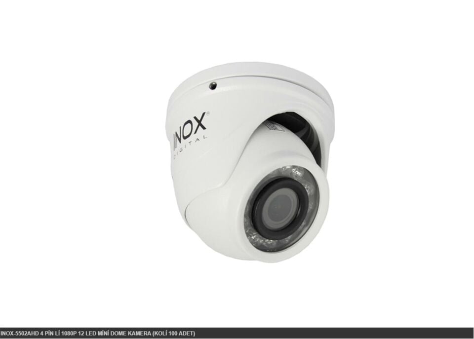 INOX-5502AHD 4 PİN Lİ 1080P 12 LED MİNİ DOME KAMERA