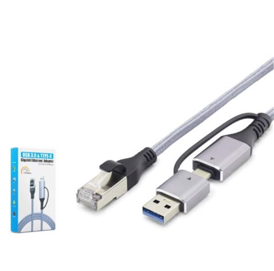 HADRON HDX7876 USB Type C 3.0 Ethernet Adaptör Gigabit Gri
