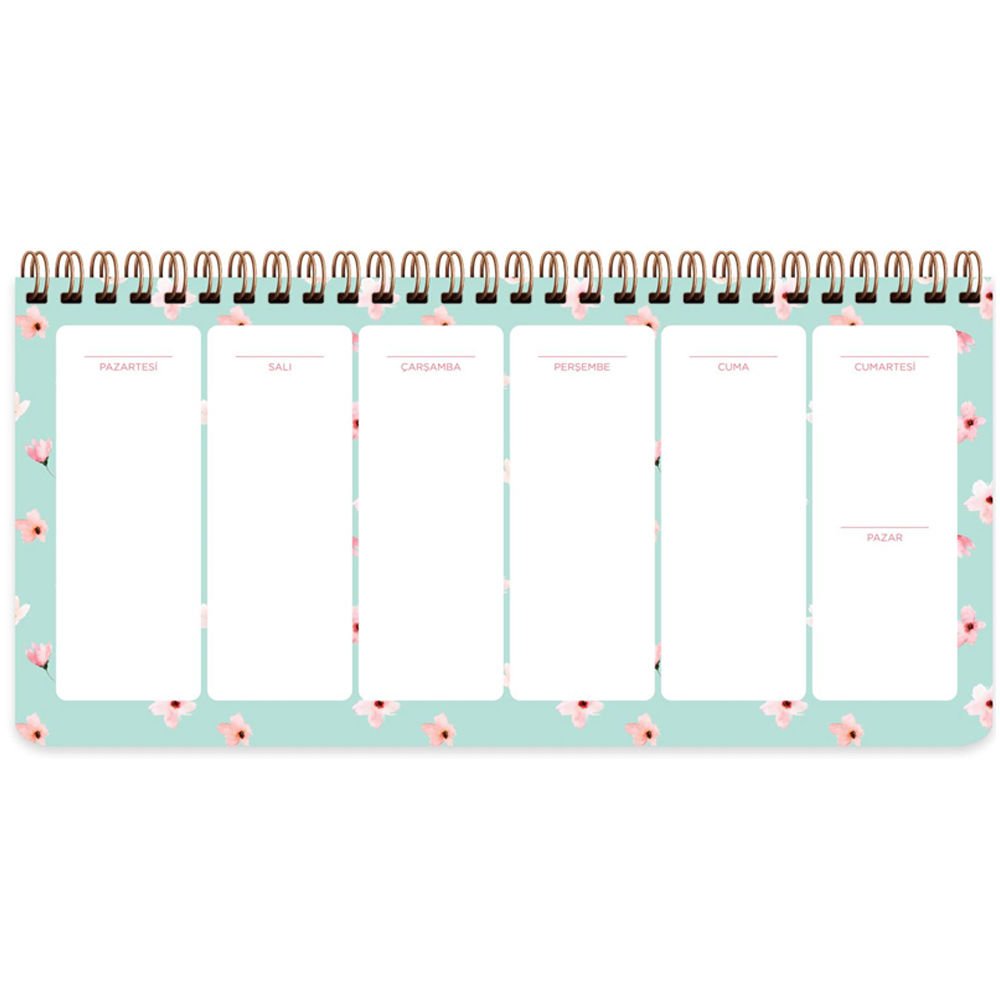 Keskin Color Spiralli Planner Su Yeşili 13x27