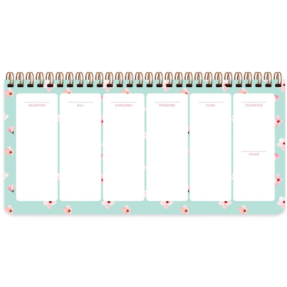 Keskin Color Spiralli Planner Su Yeşili 13x27