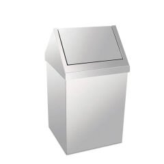 Paslanmaz Sallanır Çatı Kapak Çöp Kovası 11 Lt