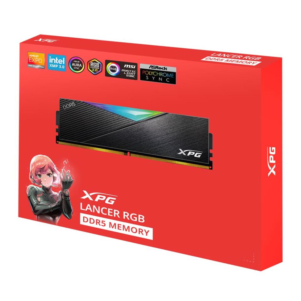 XPG 32GB-2 Lancer RGB DDR5 6000MT-s PC5-48000 CL 30-40-40 1.35V Soğutuculu PC Ram
