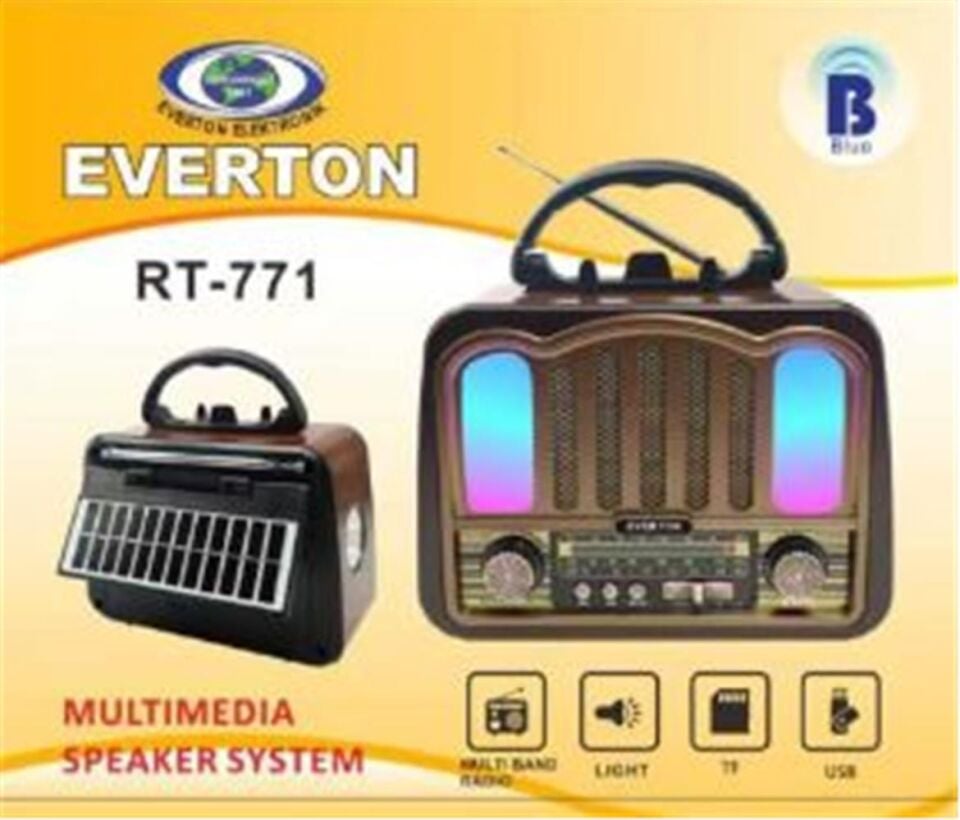 Everton RT-771  Bluetooth Usb-Micro Sd Nostaljik Radyo