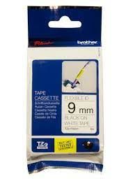 Brother TZE-FX221 9 mm Beyazı Üzeri Siyah Esnek Laminasyonlu Etiket