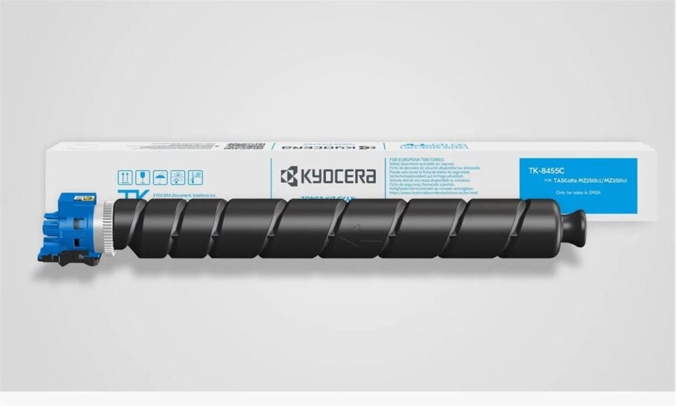 Kyocera TK-8455C Cyan Mavi Orjinal Fotokopi Toneri TASKalfa MZ2501ci - MZ3501ci 12.000 Sayfa