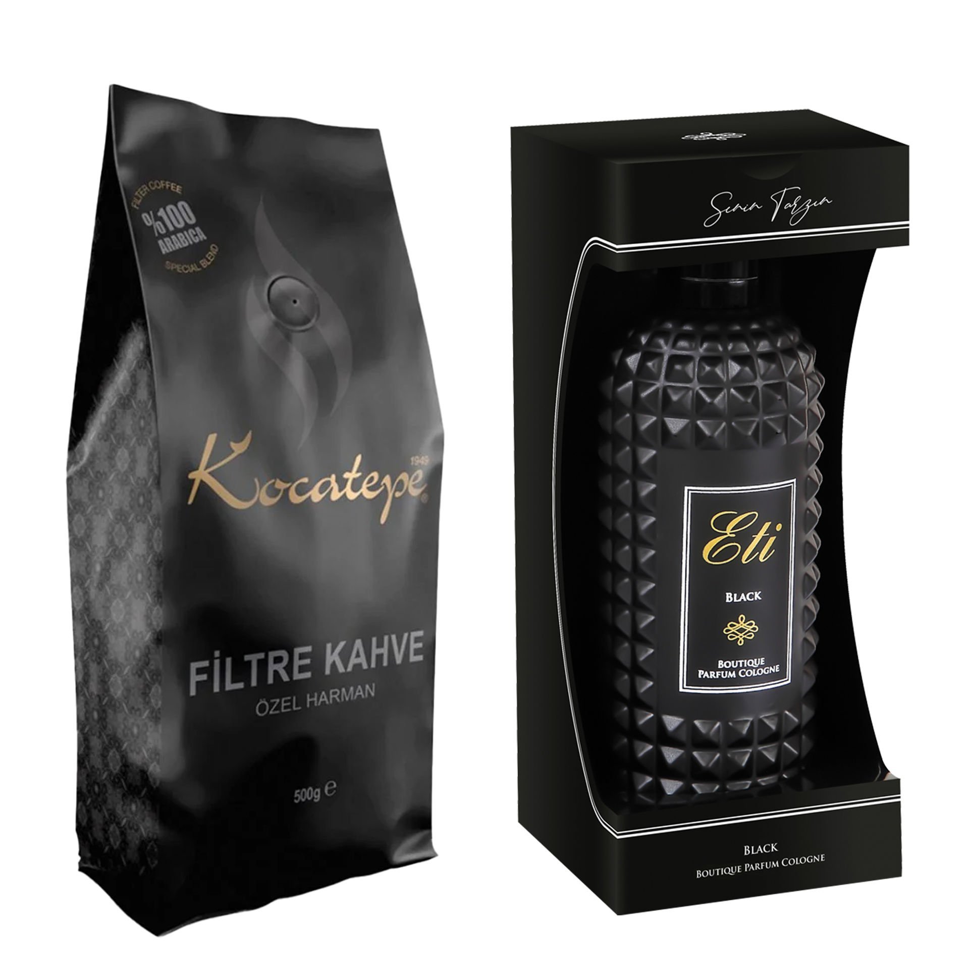 Kocatepe Filtre Kahve Özel Harman 500 gr + Eti Butik Kolonyası 300Ml Cam Şişe